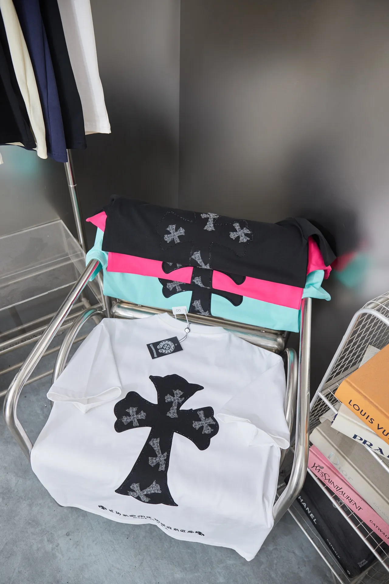 Ch*ome Hearte 26SS New Arrival logo 100% 32 1X 1 ➕ ：Black/White/Green/ Size：S/M/L/XL